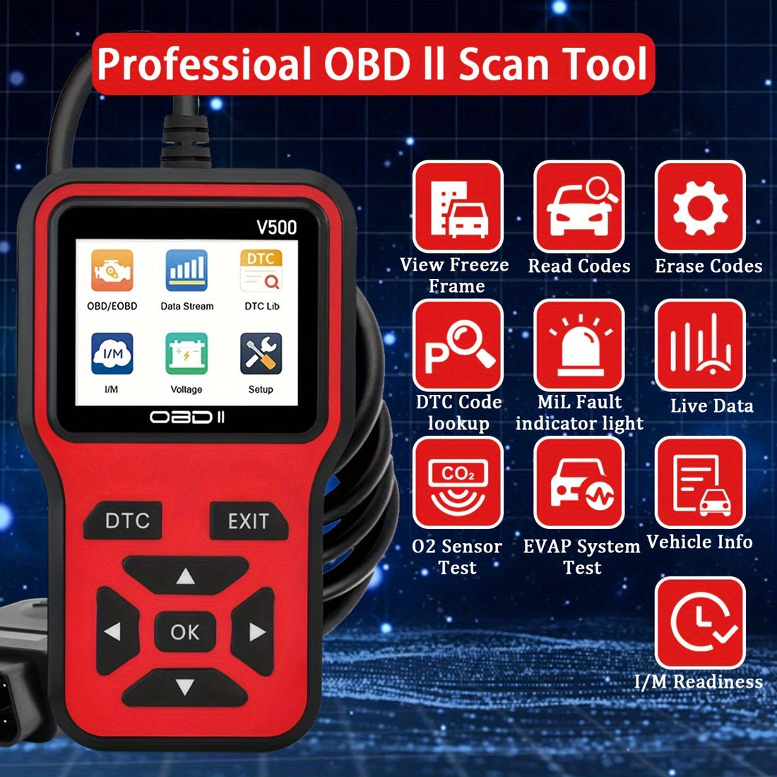 Professional OBD2 Car Scanner