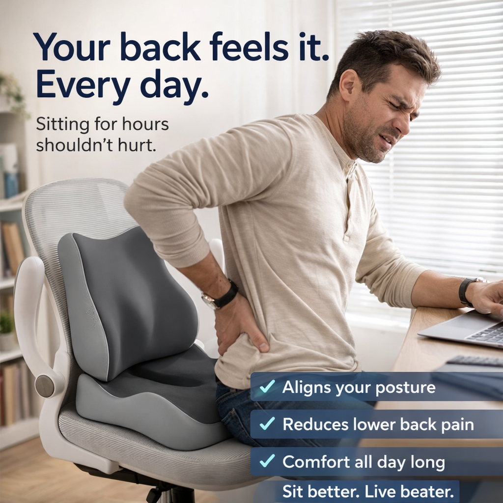 Ergonomic posture-improving cushion