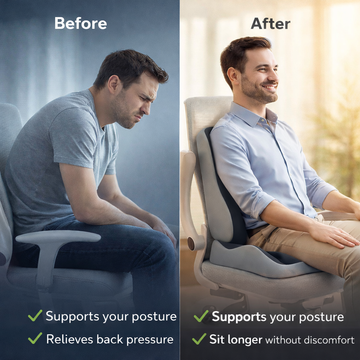 Ergonomic posture-improving cushion
